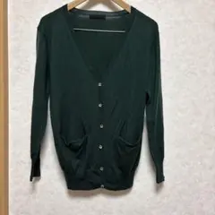美品 JEANASIS ジーナシス スクエアボタン 薄手 カーディガン