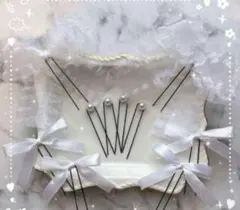 ヘアメリボン/リボンセット 白