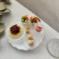 ミニチュアフード　ミートソースパスタのセット