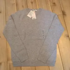 【新品】ユニクロ　カシミヤ100％　セーター　ライトグレー　Mサイズ