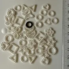 ハンドメイド　デコパーツ　白　黒　星　蝶　ハート　まとめ売り　おすそ分け