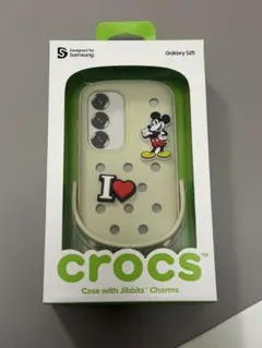 CROCS Galaxy S25 コラボ スマホケース ミッキー付き