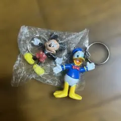 ディズニー ミッキー ドナルド キーホルダー 2個セット　レトロ