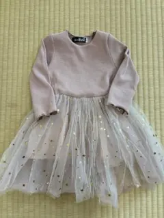 韓国子供服 ピンク ワンピース チュール