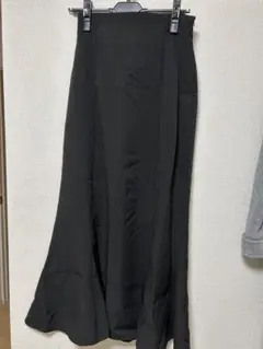 JUNOAH ブラック レースアップ マーメイドスカート