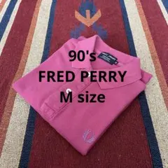 90's 日本製 FRED PERRY フレッドペリー 半袖ポロシャツ Mサイズ
