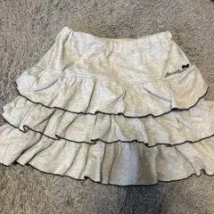 Mezzo Piano フリルスカート グレー