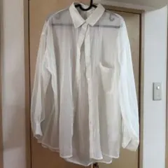 continuer de NICE CLAUP シアーシャツ ホワイト