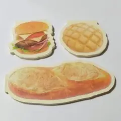 ダイソー パン型 ダイカットメモ バーガー/メロンパン/バゲット セット 廃盤