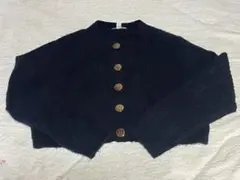 H&M ニットカーディガン　ネイビー