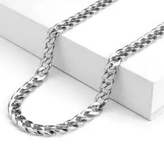 シルバー ステンレススチール チェーンネックレス