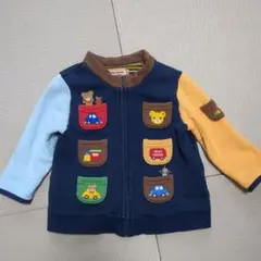 Miki House 　ミキハウス　プッチーくん　ワッペン　　　パーカー　80