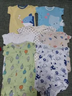 ベビー服 サイズ60 夏服 まとめ売り 7着セット ロンパース 保育園着