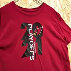 NIKE ナイキ NFL カーディナルス プレイオフTシャツ 赤 M US古着