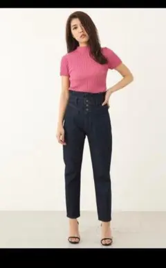 フリルハイウエストデニム　24インチ