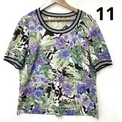 ☆レオナール 小花が華やかなカットソー サイズL 肩タック - メルカリ