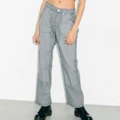 ギンガムチェック　セットアップ　シャツ　パンツ