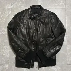 極美品 VINTAGE 本革ラムレザー シングル ライダースジャケット 羊革 M