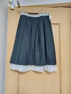 プリーツミドルスカート Dグリーン axes