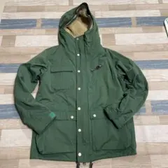 ナノユニバース　フリース内張り グリーン マウンテンパーカー