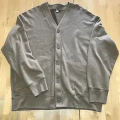ユニクロ　スウェット　カーディガン　XL ベージュ