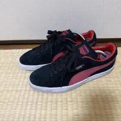 PUMA SUEDE ブラック レッド スニーカー
