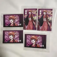 銀魂　片面花柄和装 神楽 トレーディングイラストシート