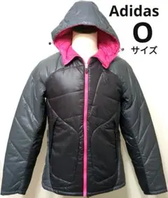 アディダス　Adidas　メンズ中綿ジャケット　スポーツ　黒とグレーの配色　XL