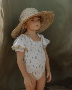 Sonanddaughter 花柄フリル袖ベビー水着 1-2y