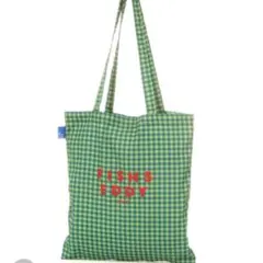 Fishs Eddy チェックトートバッグ グリーン