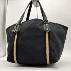 良品 ✨ A4収納可 グッチ トートバッグ GG柄 シェリーライン キャンバス