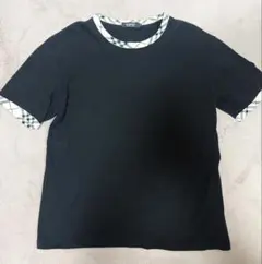 バーバリーブラックレーベル　ノバチェック　半袖Tシャツ　黒　3 日本製　ブラレのサムネイル