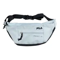 ✨美品✨ FILA ボディバッグ ウエストバッグ グレー×ブラック シンプル