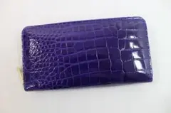 【専用】クロコダイル 財布 本物 シャイニング加工 ラウンド ターコイズブルー クロコダイル 財布 長財布 本物 ラウンド シャイニング加工 ターコイズ