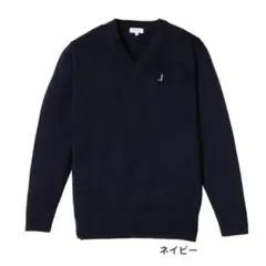 ELLE ECOLE セーター　　v首　　ネイビー　Lサイズ