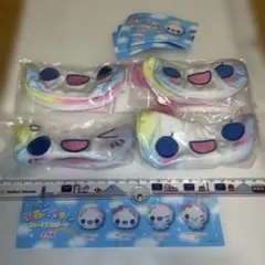 ガチャのぷくぷくあわわちゃんぬいぐるみポーチ4個セット