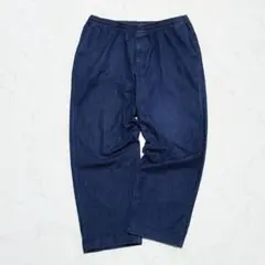 ユニクロ ストレッチイージーアンクルパンツ デニム メンズ ブルー XXL