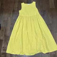 NEEDLE WORKS イエローノースリーブワンピース Sのサムネイル