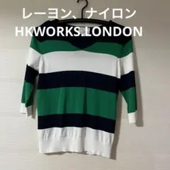 HKWORKS.LONDON、エイチケイワークスロンドン、Lサイズ、レーヨン混