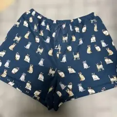 UNIQLO PAUL&JOE 猫柄 ショートパンツ ネイビー XL