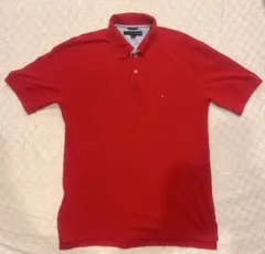 TOMMY HILFIGER レッド ポロシャツ Lサイズ