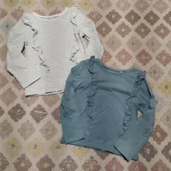 ネクスト110.120✰フリルトップス2枚セット　ザラ、プチバトー、ギャップ好き