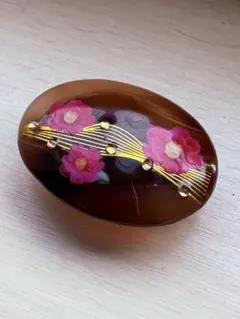 レトロ カメオ風ブローチ べっ甲柄 - メルカリ
