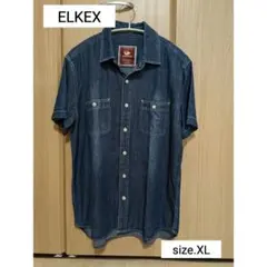 ELKEX 半袖デニムシャツ XL