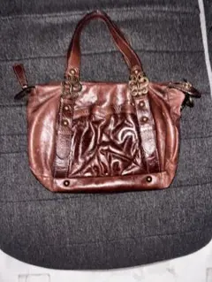 ANNASUI ブラウンレザーショルダーバッグ