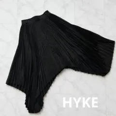 HYKE ブラック 変形 アシンメトリー プリーツスカートのサムネイル