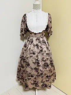 新品⭐️しまみさ しまむら×青木美沙子コラボ トワルドジュイ柄ワンピース ロリィタのサムネイル