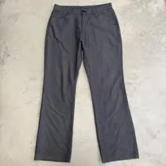 ヴィンテージ デニムライク ストレートパンツ チャコールグレー 股下長め XL
