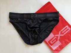 GX3／SHINE PLUS BLACK ベーシックブリーフ／M／黒／光沢生地