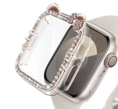 Apple Watch 猫耳クリアケース　キティ　ローズゴールド　42mm